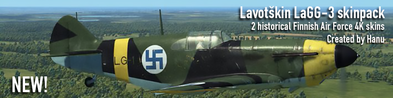 2 Historical Finnish Lavotškin LaGG-3 4K skins. 2 Historical Finnish Lavotškin LaGG-3 4K skins.